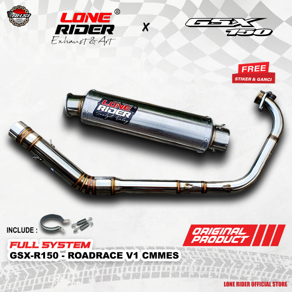 ORIGINAL LONE RIDER Road Race V1 GSX R150 S150 Bandit - Knalpot Racing Lone Rider GSX