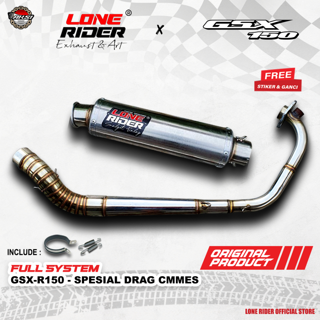 ORIGINAL LONE RIDER Spesial Drag GSX R150 S150 Bandit - Knalpot Racing Lone Rider GSX