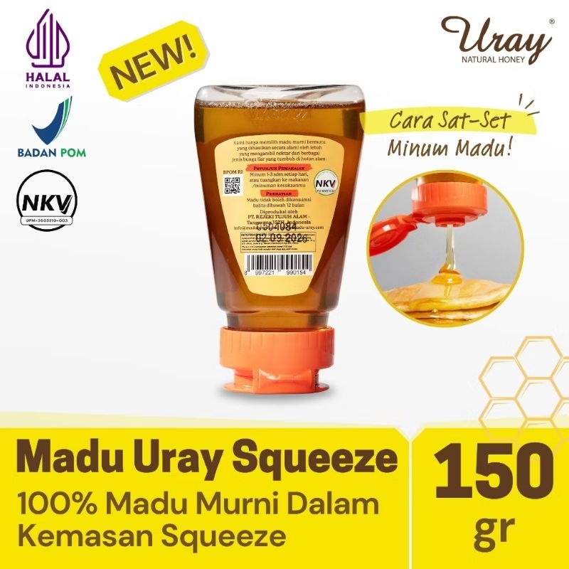 

MADU URAY SQUEEZE 100% Madu Murni 150 gr