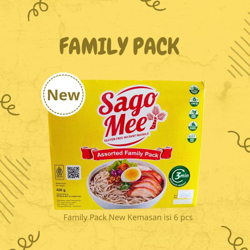 

Assorted Family Pack Sago Mee Sagomee Mie Instan Sehat
