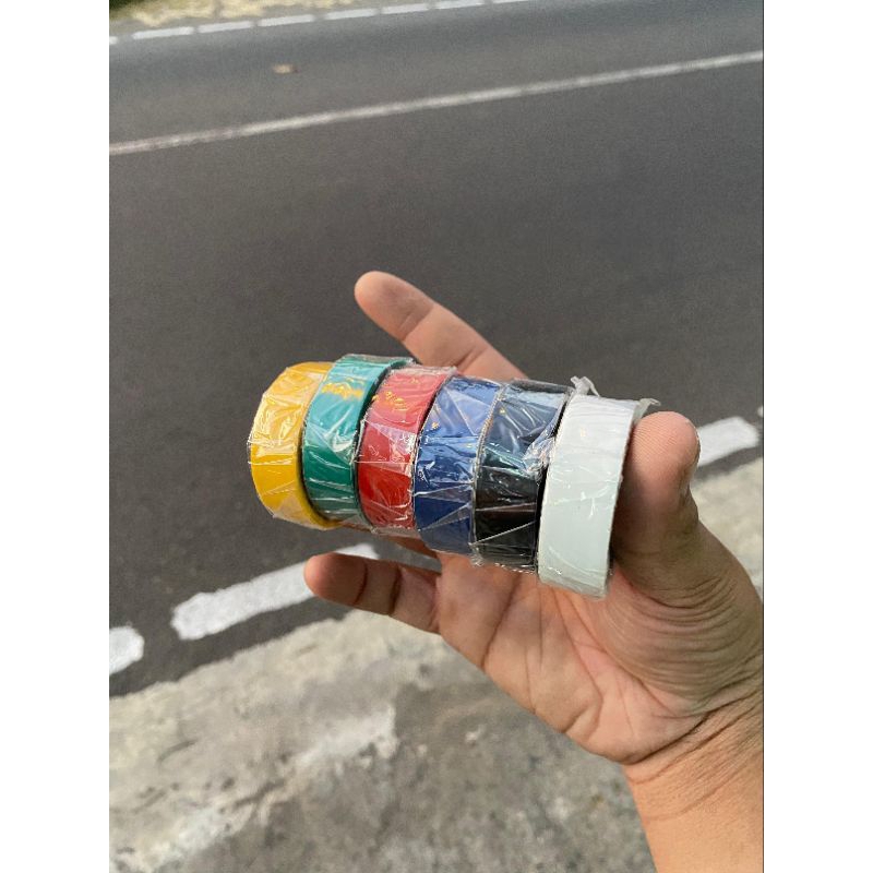 

Isolasi kabel Goldtape Warna Warni Hitam / Biru / Merah / Kuning / Hijau / isolasi listrik / pvc 15mm Isolasi warna vynil solasi