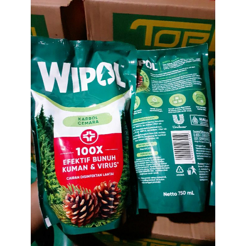 wipol 750ml 1dus isi 12 pcs