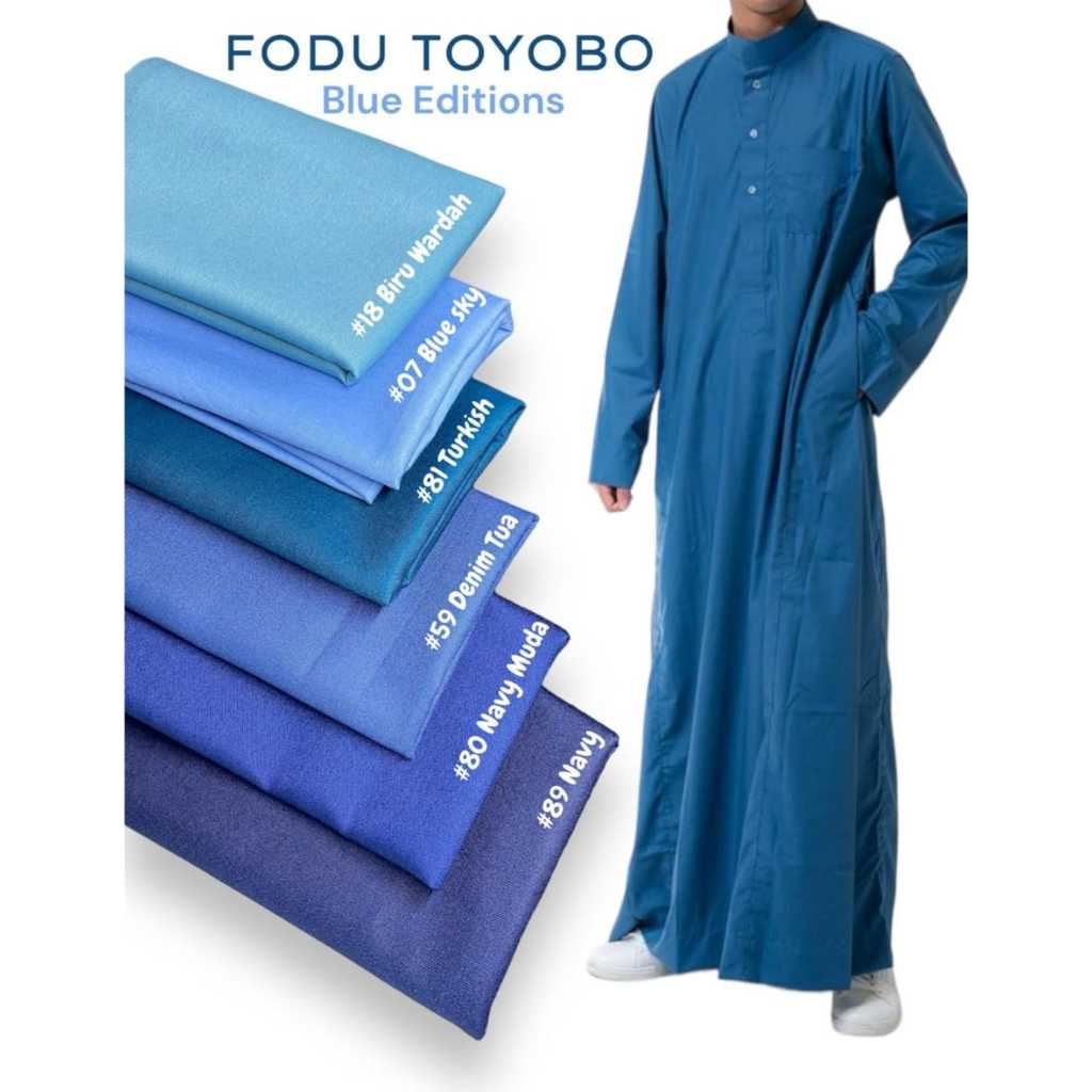Kain Katun Toyobo Fodu Premium 0,5 Meter - Kain Ecer Arahan Gamis/Tunik/ Kain Toyobo Fodu IMPORT PRE