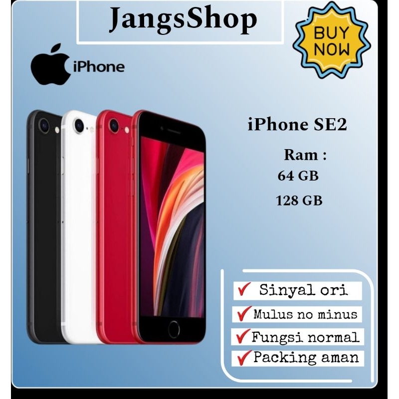 iPhone SE 2 2020 64GB/128GB Second Original 100% MULUS Fullset