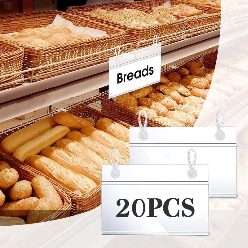 

20pcs Gantung Mika Price Tag Holder Label Harga Aksesoris Penjepit Harga Price Tag Gantung Label Harga