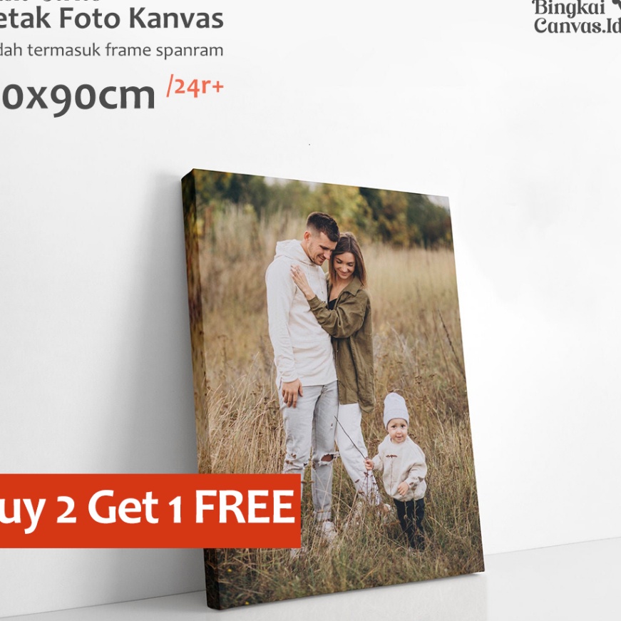 Super Cetak Foto Bingkai 24r Kanvas 6x9 Aestethic Frameless Backframe tinggal tempel
