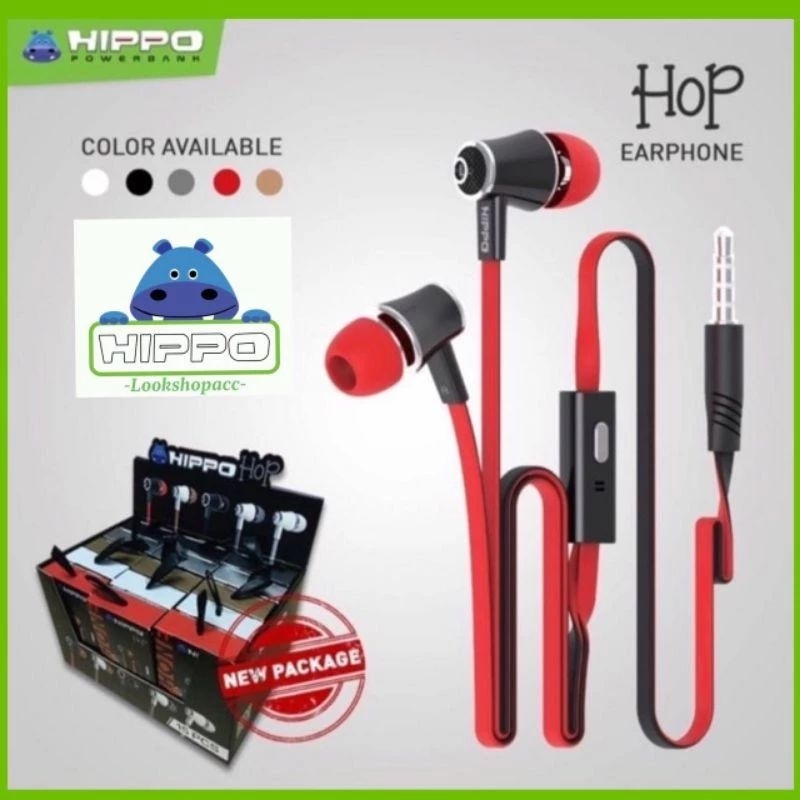 HEADSET HIPPO HOP 1 PCS / HEADSET SUPER BASS ORIGINAL HIPPO