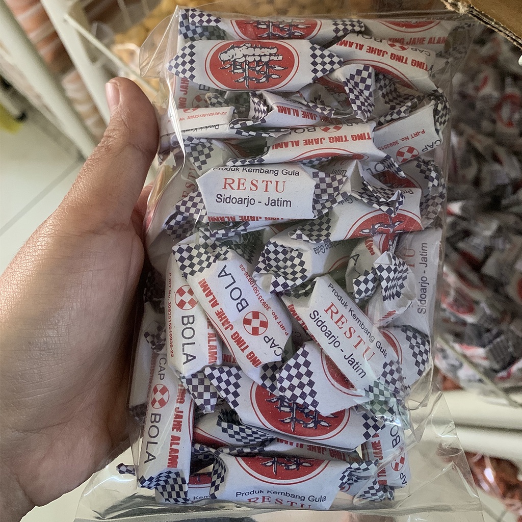 

[250GRAM] Permen Ting Ting Jahe Cap Bola - 1/4KG / Gula Jahe Jadul / Ginger Candy