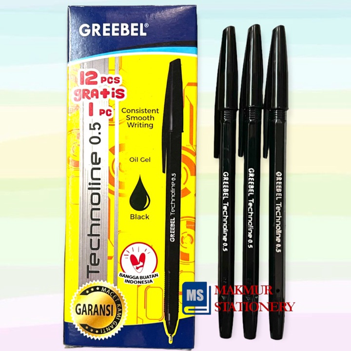 

PROMO TERUPDATE Pulpen Ballpoint Pen Greebel Technoline 12 Pcs