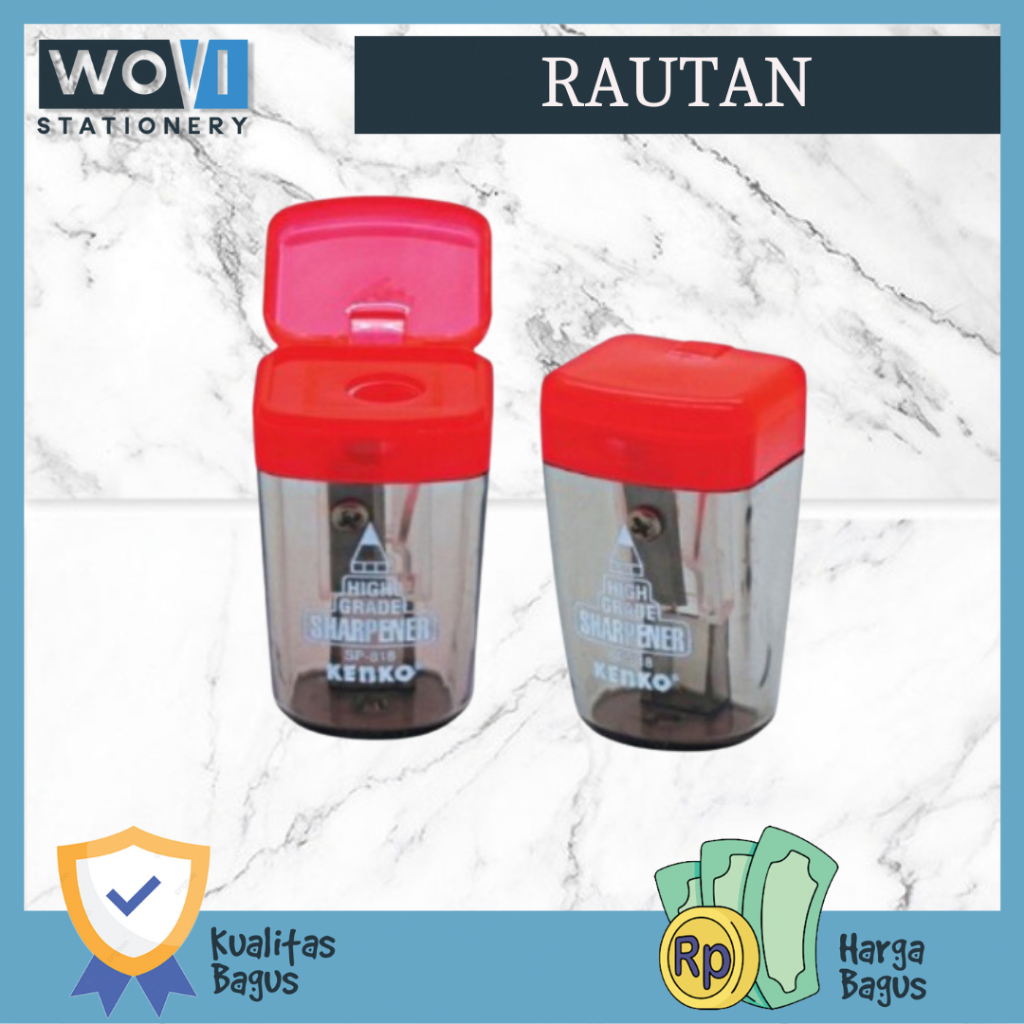 

[WOVI STATIONERY] Rautan 1 Lubang SP-818 Kenko / Sharpener SP-818 Kenko [PCS]