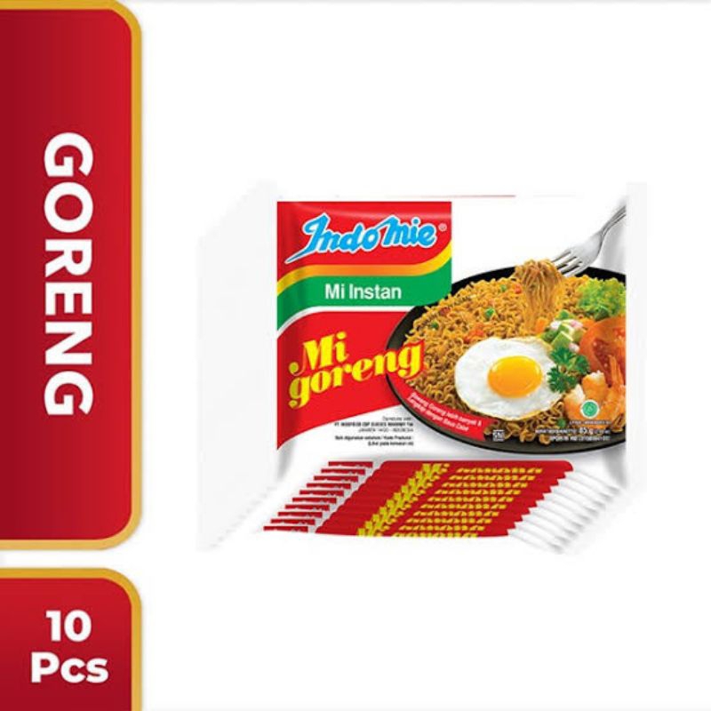 

INDOMIE/INDOFOOD MIE INSTAN MIE GORENG 10PCS/ ASLI SUMATRA