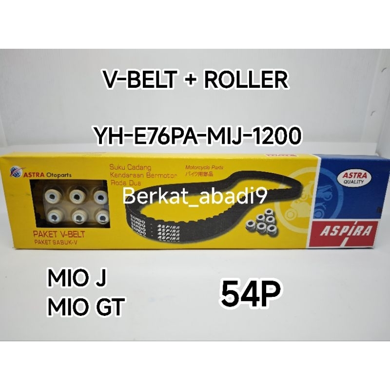 [ Aspira ] Vbelt Vanbelt Fanbelt Kit + roller Mio J / Mio GT 54P