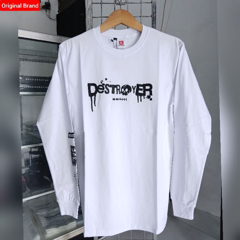 Destroyer | Kaos Lengan Panjang Size L Putih #12