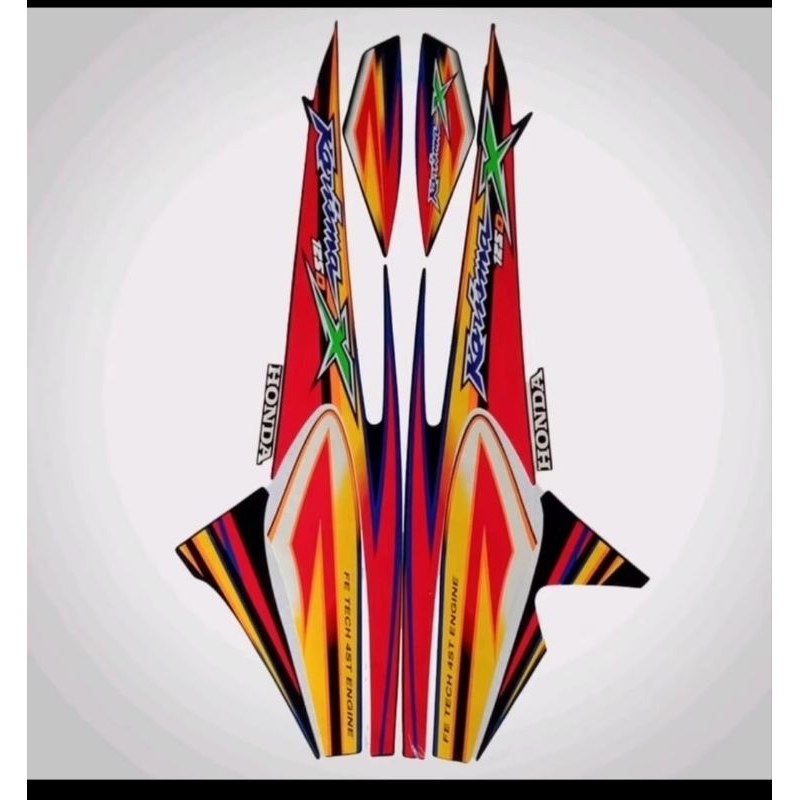 Striping sticker Lis les decal Polet orian standar motor Honda karisma x tahun 2005