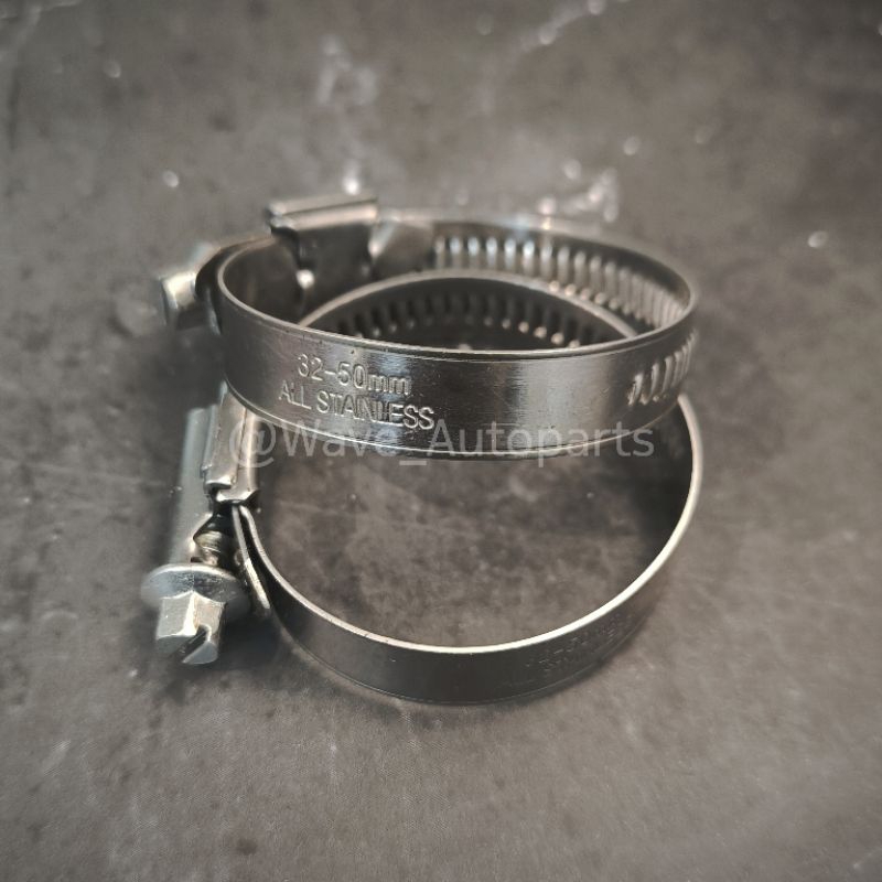 Klem/Clamp Karburator Manifold Ninja 150 RR/R/SS 2 Tak All Stainless 304 - Klem Karburator