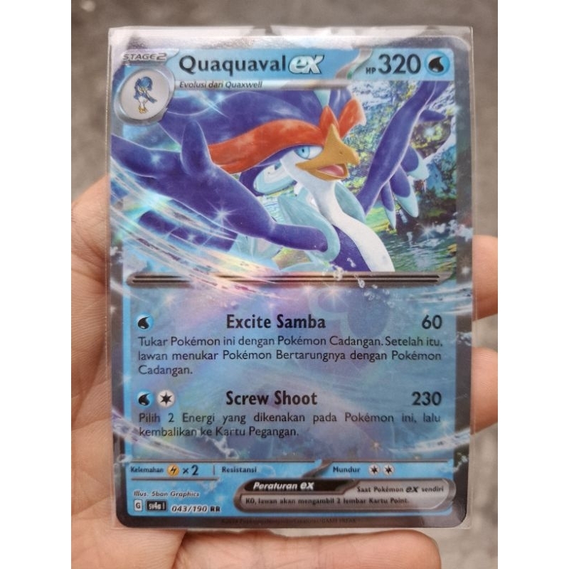 KARTU POKEMON RARE QUAQUAVAL EX