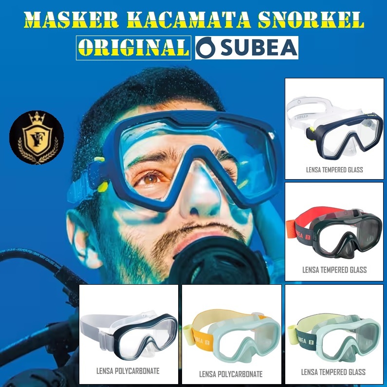 MASKER DIVING KACAMATA SELAM SNORKEL ORIGINAL SUBEA SNK500, SNK520 DEWASA REMAJA DAN ANAK