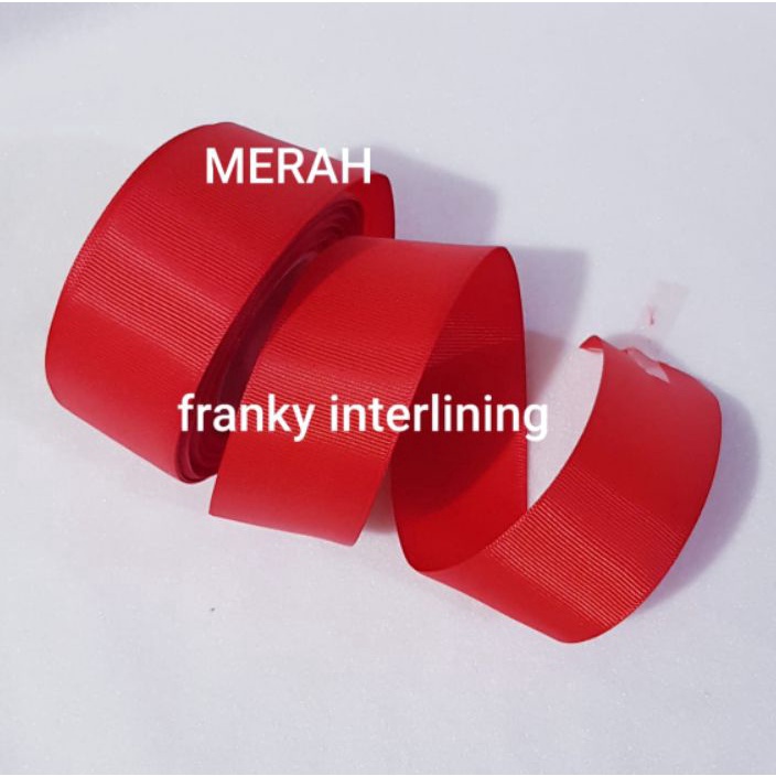 

HARGA GROSIR PITA GROSSGRAIN POLYESTER LEBAR 4CM HARGA PER ROLL ISI 2 METER