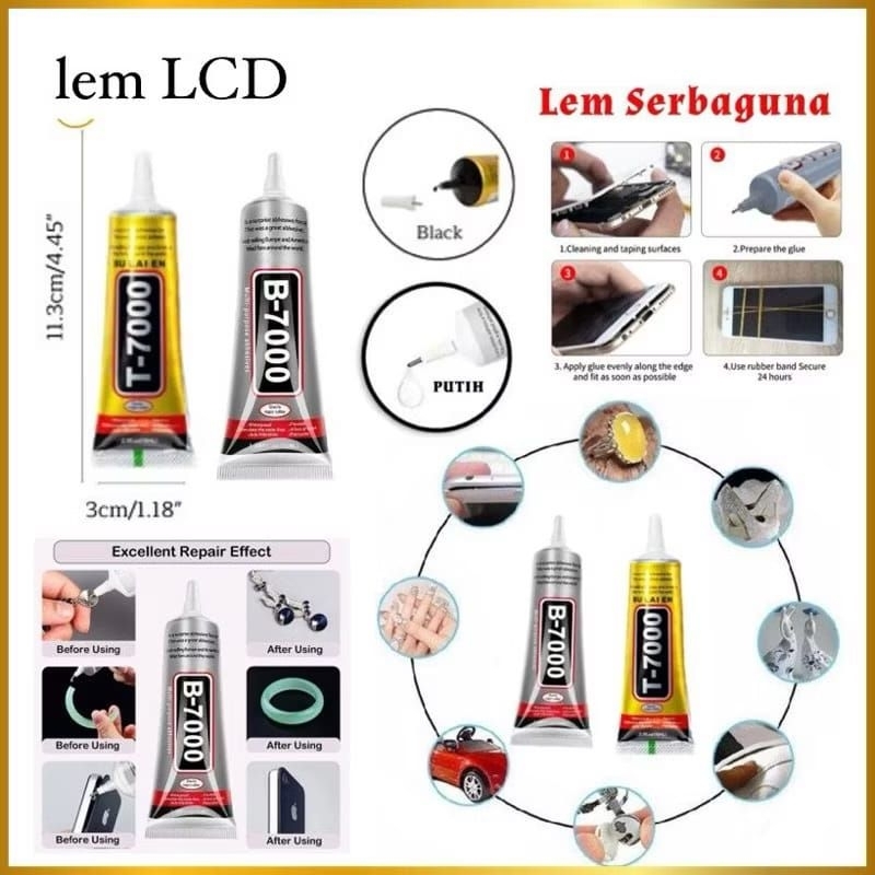 15 ML B7000 besar lem lcd hp kecil 3 ml lem lcd lem touchscreen lem layar hp lem bening lem lcd hp l