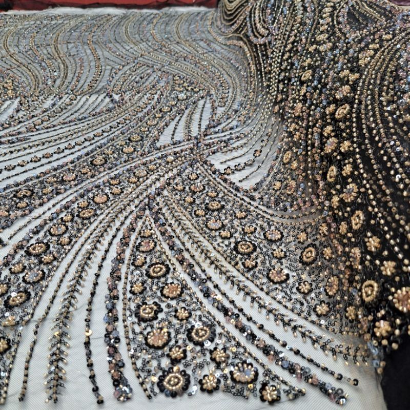 Kain tille full Payet soroskin Payet mutiara motif akar