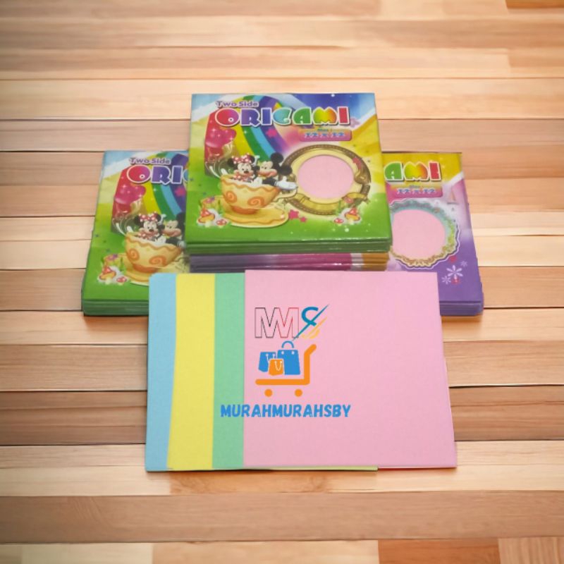 

Kertas lipat warna 2sisi/kertas lipat origami new star box 12x12