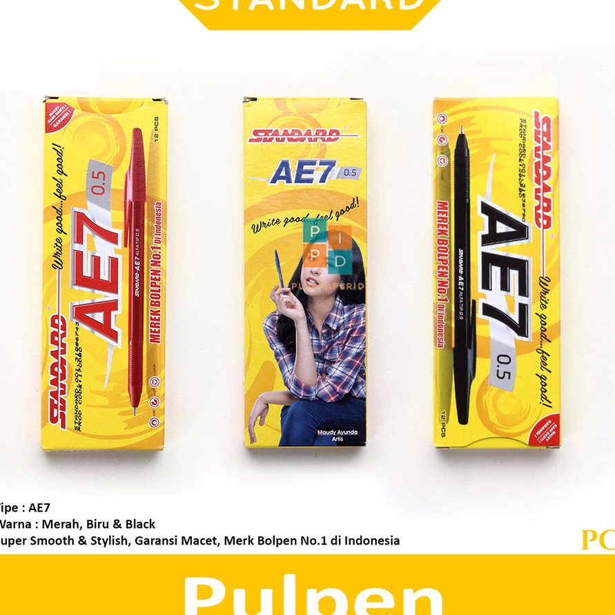 

LANGSUNG BELI GAN Standard Pulpen Bolpen Ball Point AE7 5mm Super Smooth Lusin