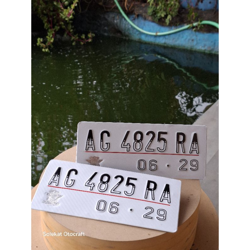stiker karbon Plat Nomor Custom Plat Variasi Plat Baut Tanam Murah Cocok Untuk Semua Motor