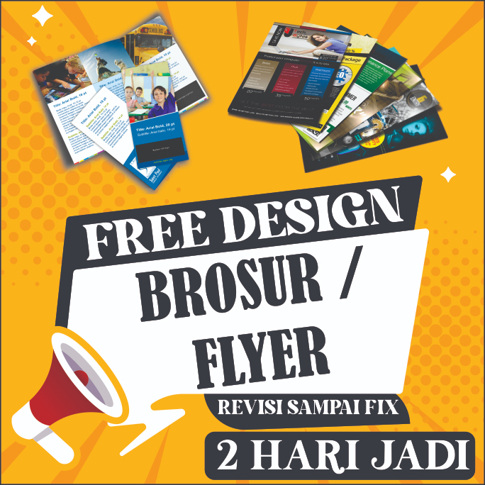 

CETAK BROSUR/FLYER FREE DESIGN CUSTOM UKURAN A4,A5, dan A6