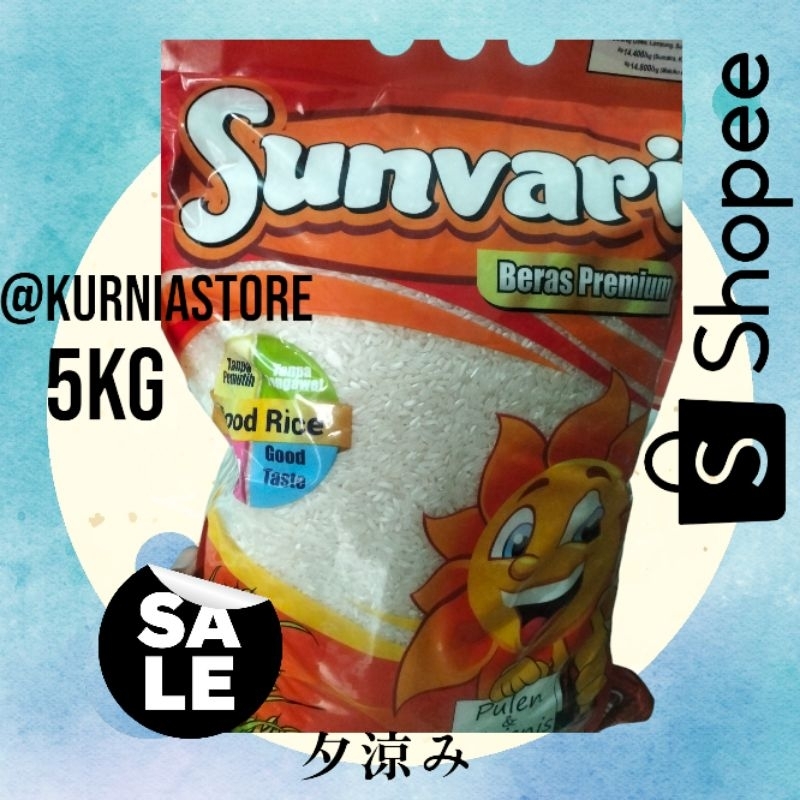 

PROMO!!! BERAS PREMIUM MERK SUNVARI 5KG PUNEL ENAK PUTIH MURAH