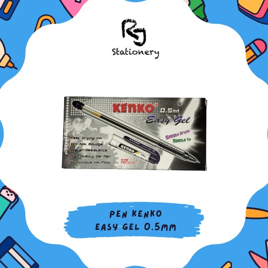 

FLAS SALE GEL PEN Pulpen Pena Kenko Easy Gel 5mm lusin