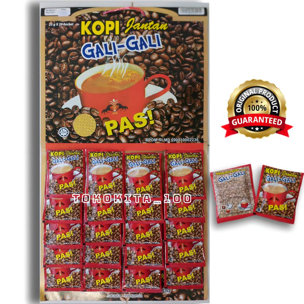 

Kopi Gali Gali Original 1 Hanger Isi 20 Sachet Penambah Vitalitas Dan Stamina Pria