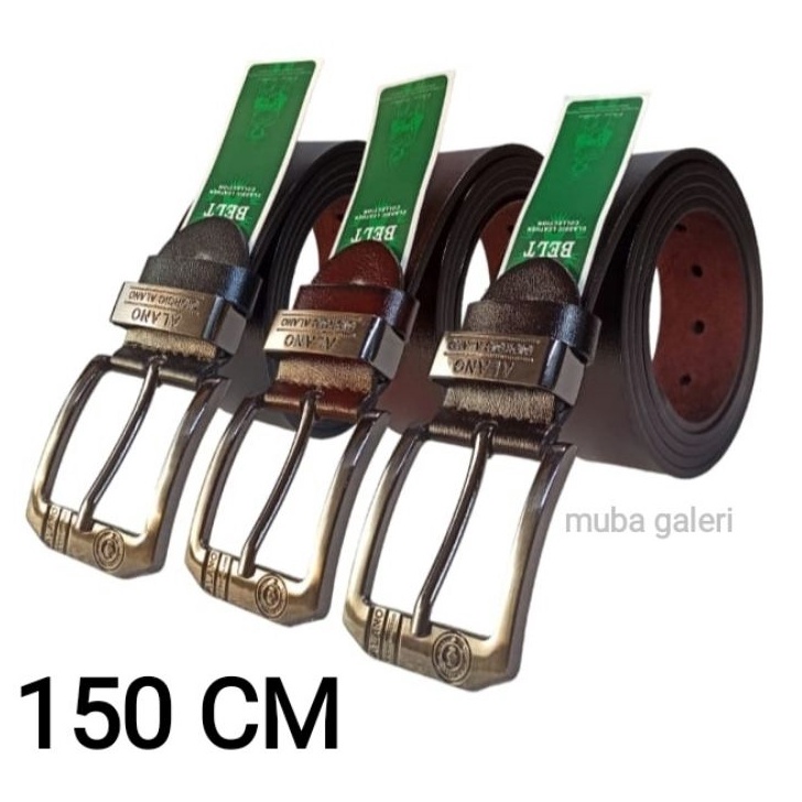 FLAS SALE IKAT PINGGANG PRIA IMPOR SABUK JUMBO PANJANG 15 CM MODEL TUSUK JARUM KULIT SINTETIS HIGH Q