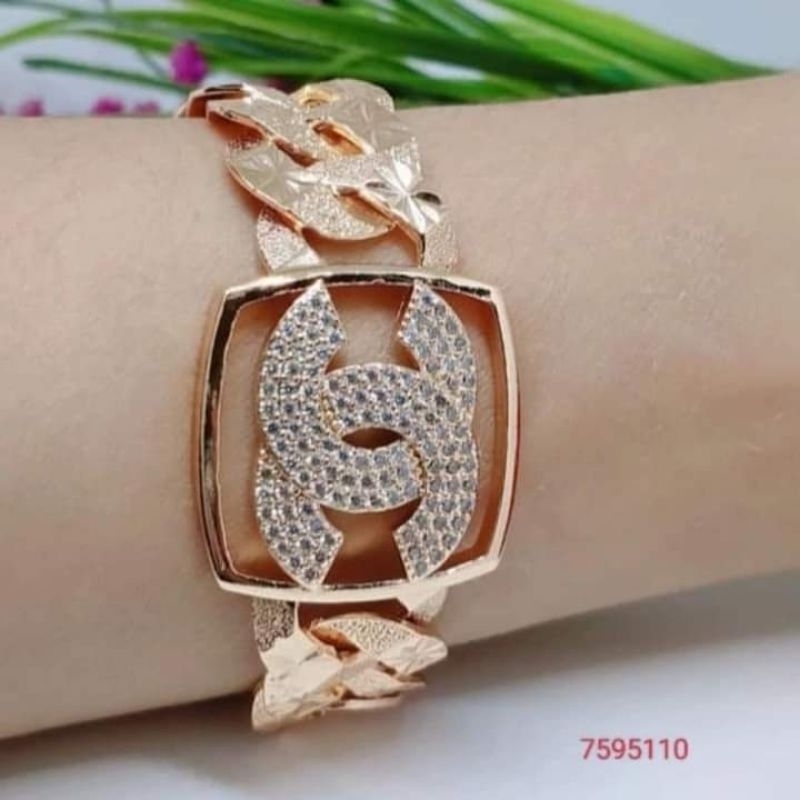 gelang jumbo aksesories lapis emas dan titanium premium