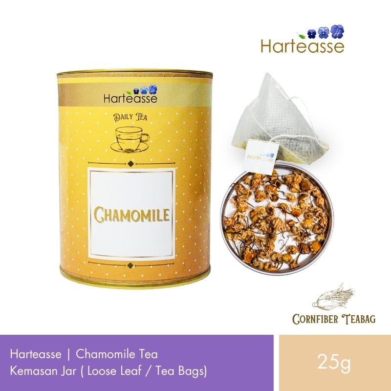 

Harteasse 'Daily Tea' Chamomile | Teh Bunga Chamomile | Kemasan Composite Plug | 25 Tea Bags (25gr)
