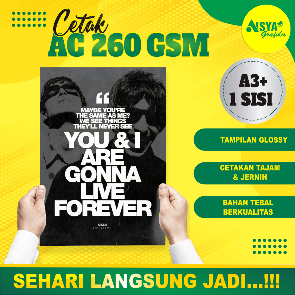 

CETAK A3+ ART CARTON 260 | AC 260 | art carton 260 GSM | famlet art carton 260 gsm | cetak poster