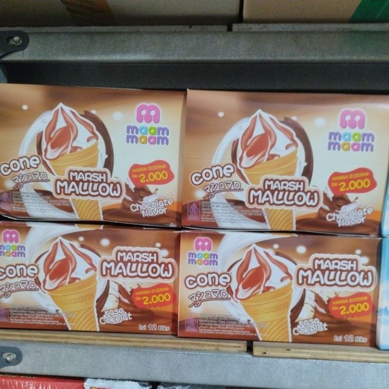 

marshmallow cone marsmellow 1pak isi 12bks