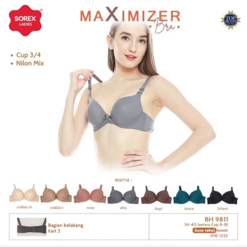 PUSH UP BRA SOREX BUSA 9811 || SOREX PUSH UP BRA || BRA MAXIMIZER BUSA TEBAL KAIT 2 DENGAN KAWAT