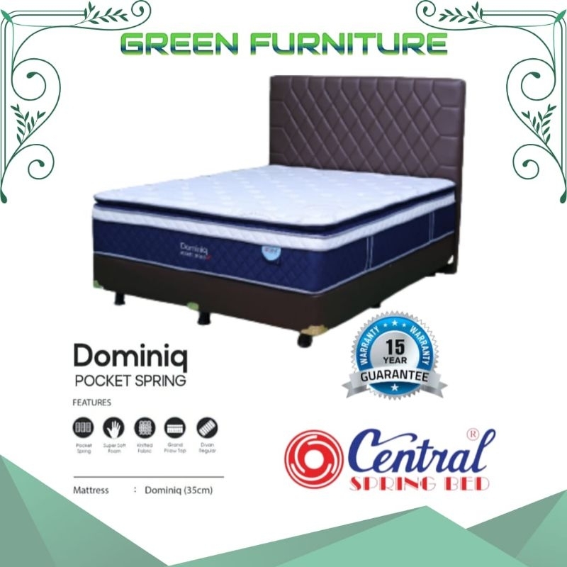 springbed mtras kasur central DOMINIQ POCKET SPRING  kasur spring bed