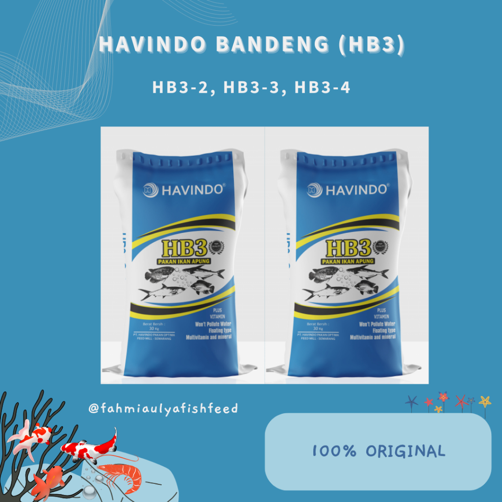 HAVINDO BANDENG (HB3) | PAKAN IKAN APUNG BANDENG REPACK 1 KG