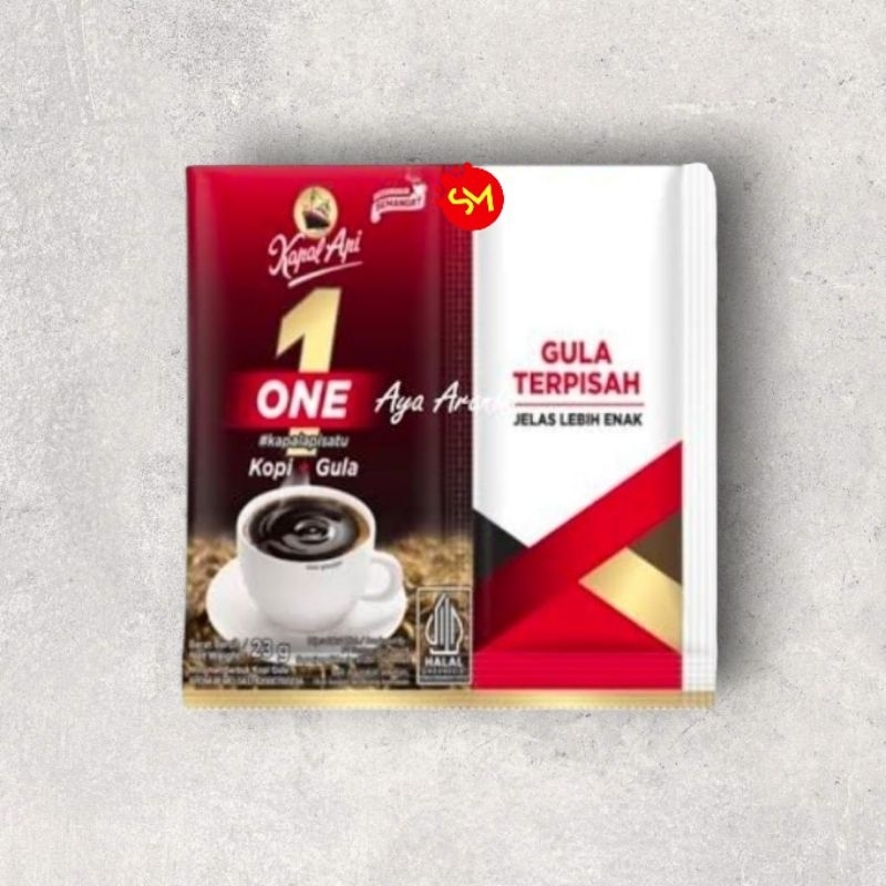 

Kopi kapal api one gula pisah renceng