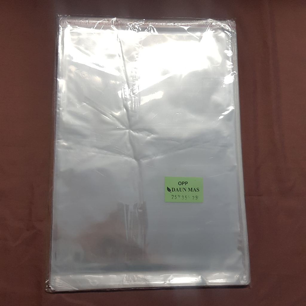 Plastik OPP Untuk Baju Plastik Bening Dengan Perekat Ukuran 25x35 25Mikron