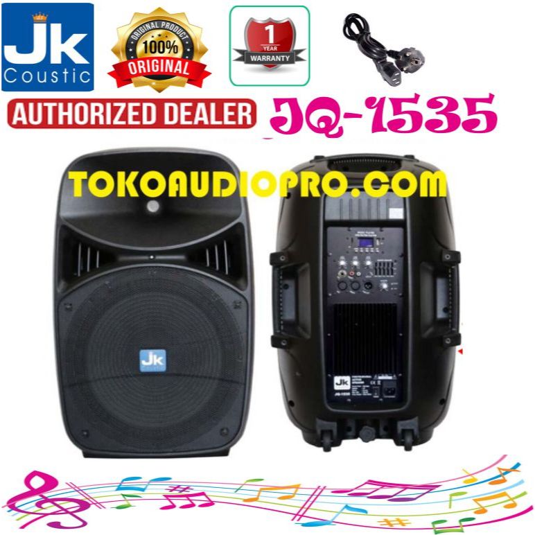Speaker JK Coustic JQ1535  15 Inch 2-Way Speaker Aktif JQ-1535