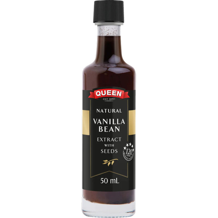 

Queen Natural Vanilla Bean Extract with Seeds Vanilla Ekstrak Kue Dessert