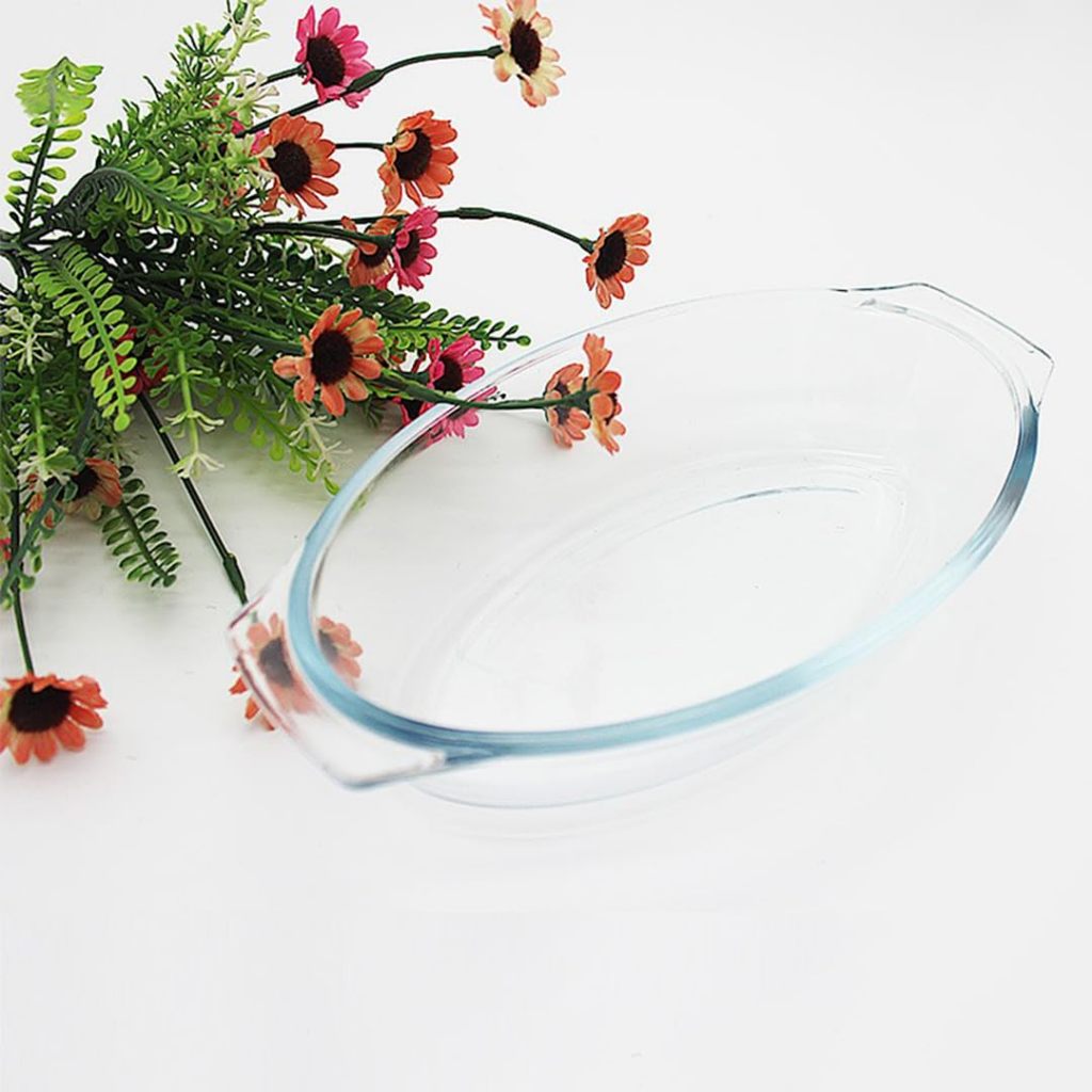 Debellin Oven Microwave Glass 400ml - Multipurpose Bakeware Baking Dish with Handle, Microwave Oven 