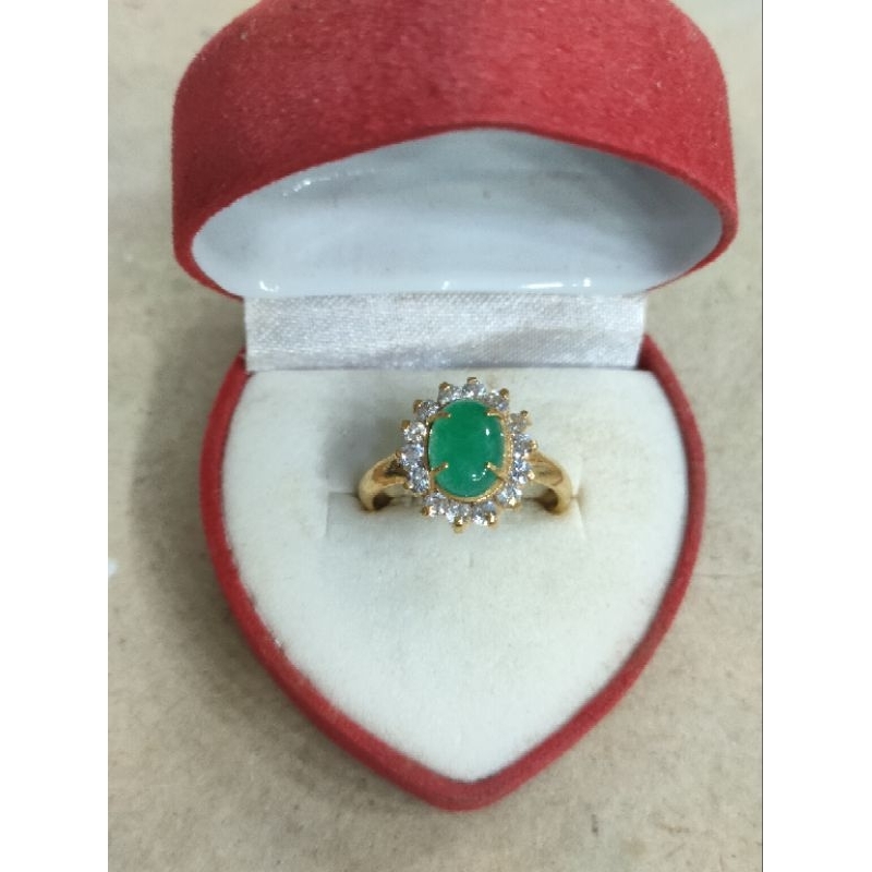cincin batu giok 2 gram emas muda