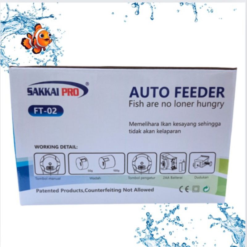 SAKKAI PRO AUTO FEEDER FT 02 MESIN FOOD TIMER PEMBERI MAKAN IKAN OTOMATIS