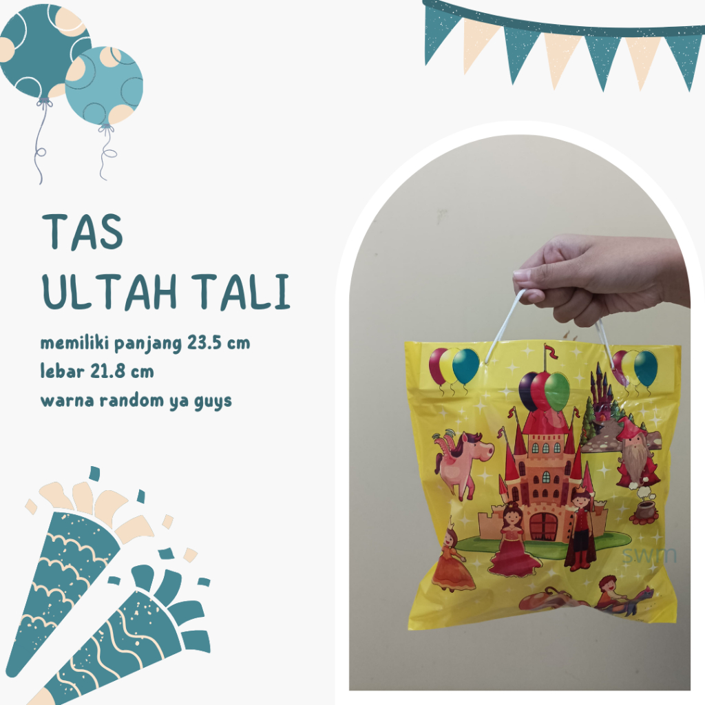 

Tas Ultah Tali / Tas Ultah / Tas Ulang tahun Anak / Goodie Bag Hampers Souvenir