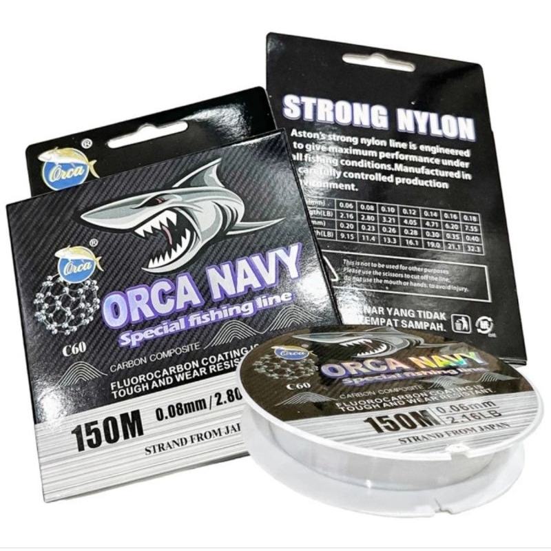 Senar ORCA NAVY | Fluoro Carbon | Size : 0.06mm - 0.35mm