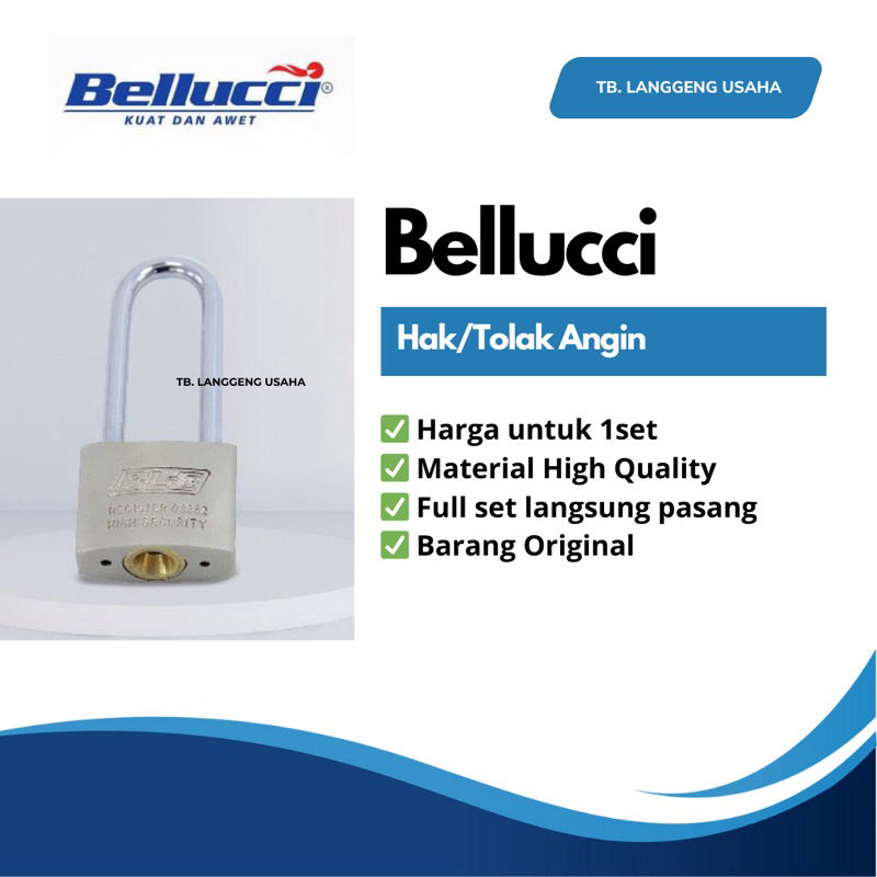 LU GEMBOK BELLUCCI Handle Kunci Pintu Rumah Minimalis Kamar Mandi Kupu Tarung Lemari handel Sliding 