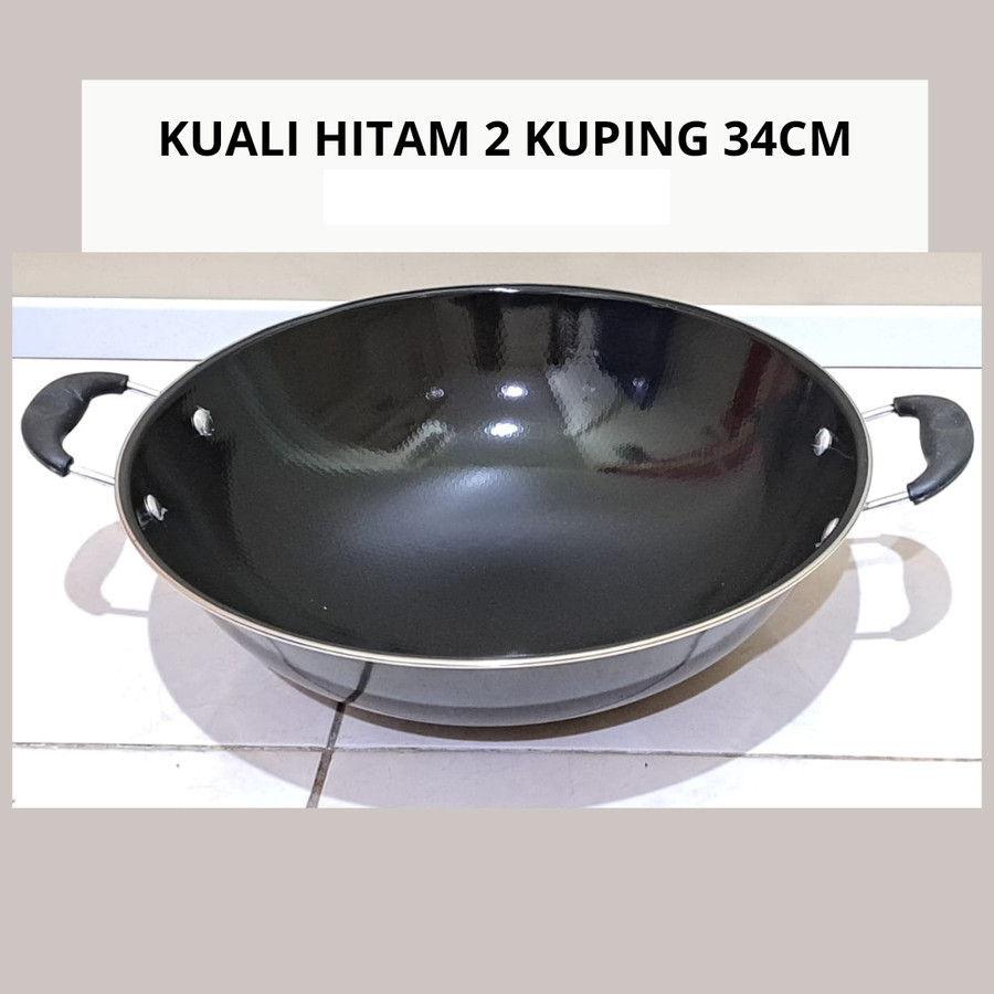 Kuali Plat Hitam 34 cm / kuali besar / kuali masak